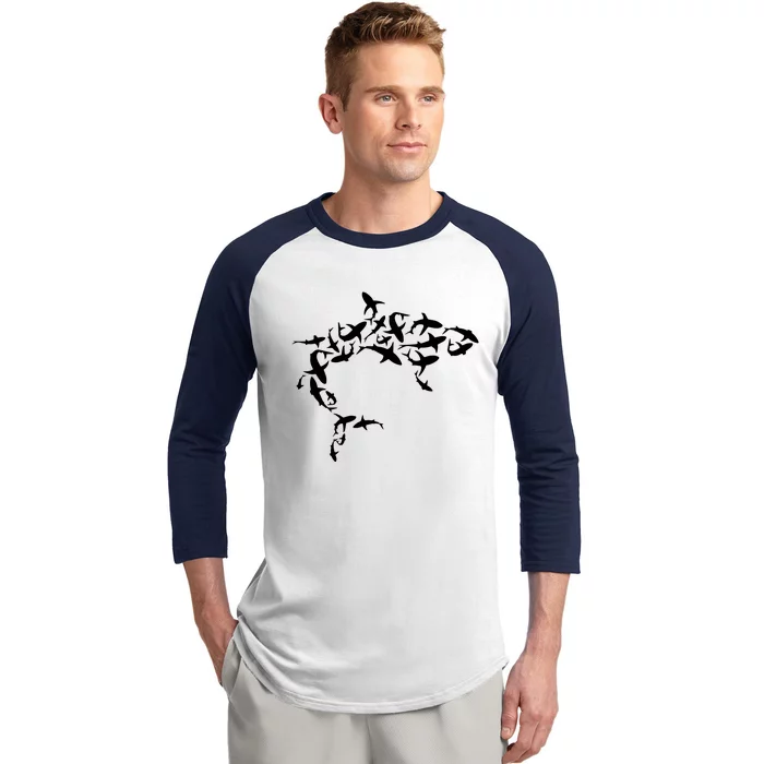 Great White Shark Lover Marine Biology Animal Science Baseball Sleeve Shirt