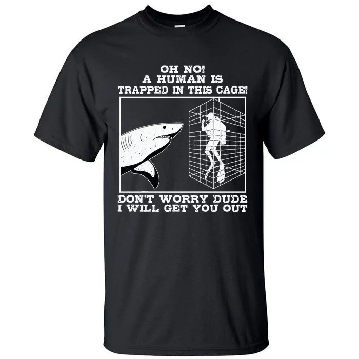 Great White Shark Ocean Biologists Largest Predator Fish Tall T-Shirt