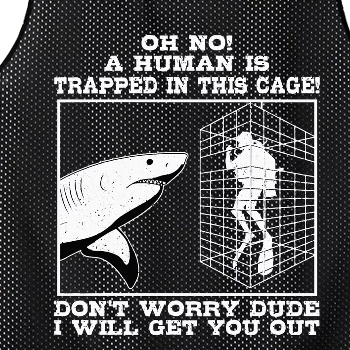 Great White Shark Ocean Biologists Largest Predator Fish Mesh Reversible Basketball Jersey Tank