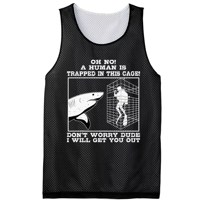 Great White Shark Ocean Biologists Largest Predator Fish Mesh Reversible Basketball Jersey Tank