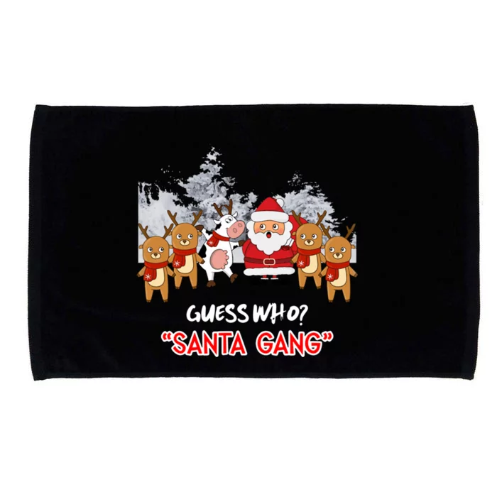 Guess Who Santa Gang And Cow Microfiber Hand Towel