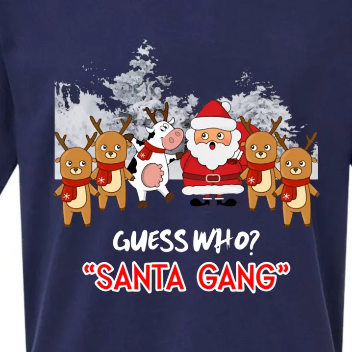 Guess Who Santa Gang And Cow Sueded Cloud Jersey T-Shirt