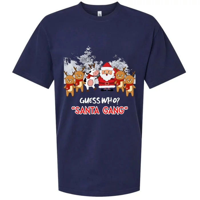 Guess Who Santa Gang And Cow Sueded Cloud Jersey T-Shirt