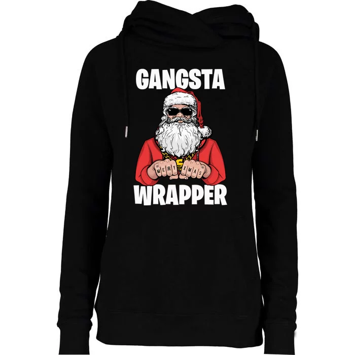 Gangsta Wrapper Sweatshirt Womens Funnel Neck Pullover Hood