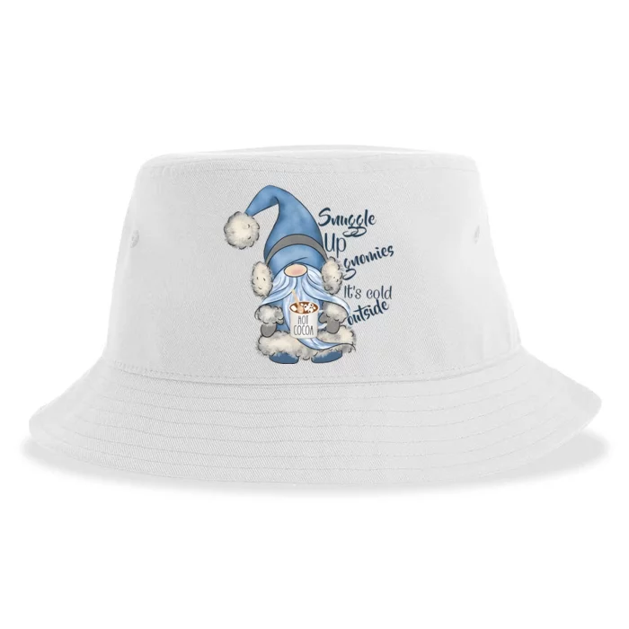 Gnome Winter Snuggle Up Gnomies It Is Cold Outside Sustainable Bucket Hat