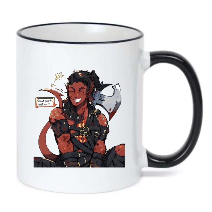 Good Work Soldier Karlach Quote BaldurS Gate 3 Black Color Changing Mug