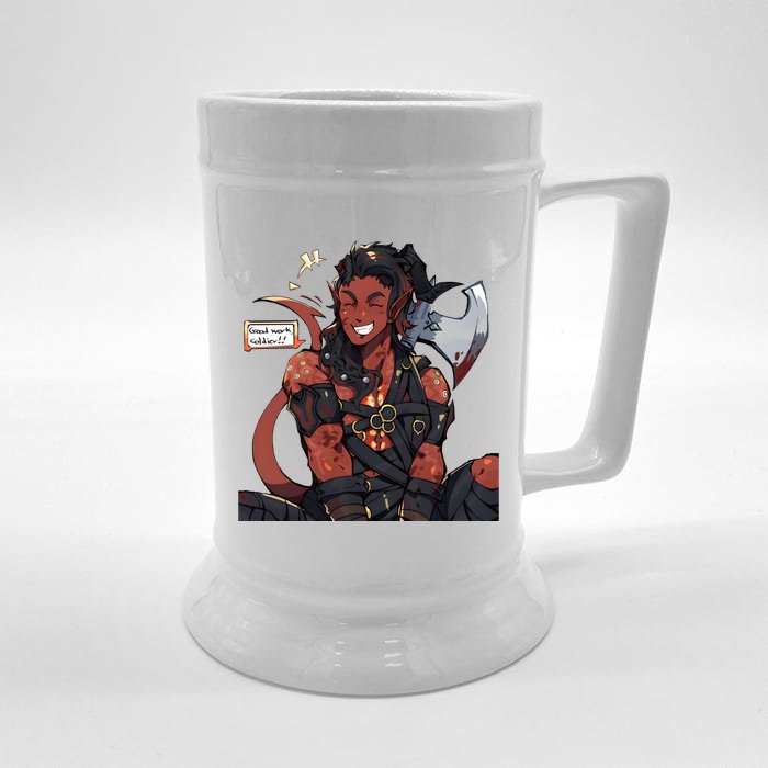 Good Work Soldier Karlach Quote BaldurS Gate 3 Front & Back Beer Stein