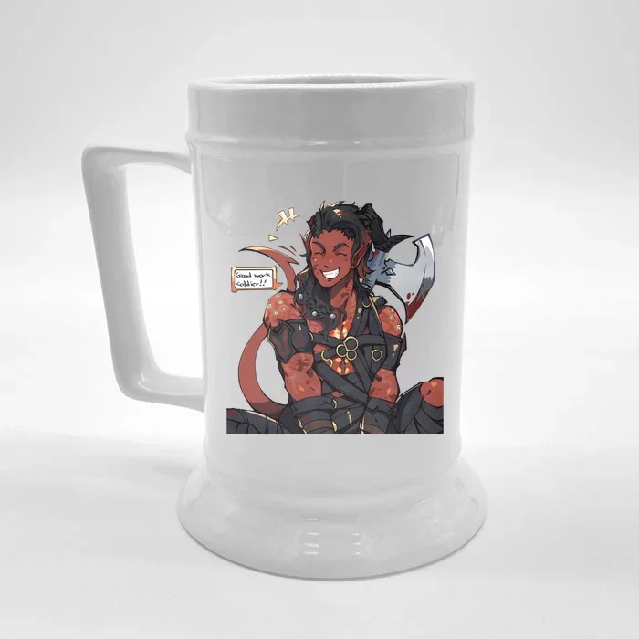 Good Work Soldier Karlach Quote BaldurS Gate 3 Front & Back Beer Stein