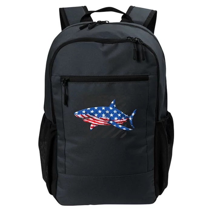 Great White Shark USA Flag Week Sharks Daily Commute Backpack