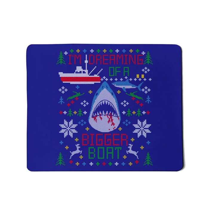 Great White Shark Fishing Ugly Christmas Sweater Party Gift Cool Gift Mousepad