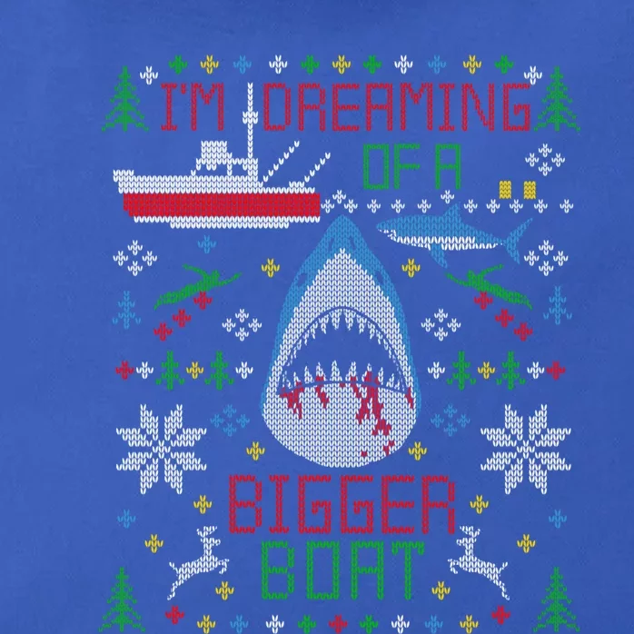 Great White Shark Fishing Ugly Christmas Sweater Party Gift Cool Gift Zip Tote Bag