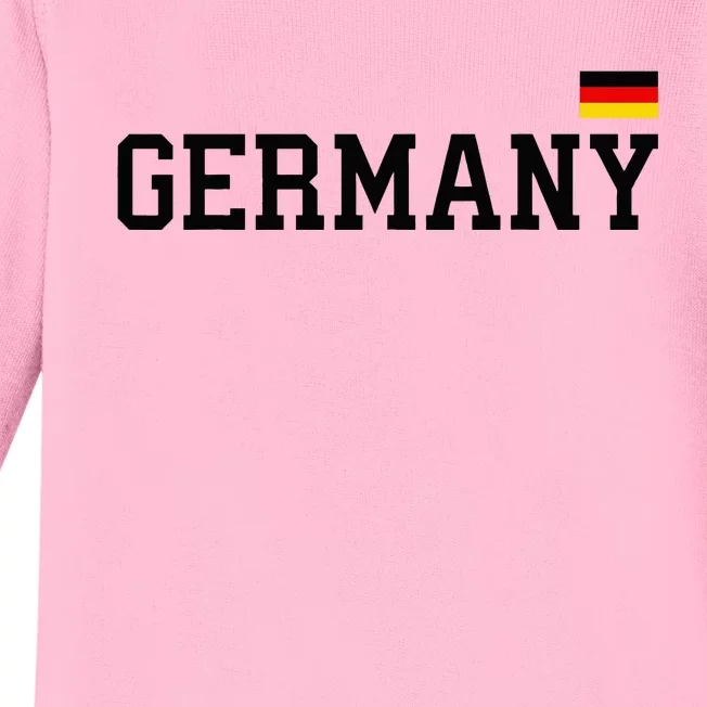 Germany Women Soccer Fan German Flag Baby Long Sleeve Bodysuit