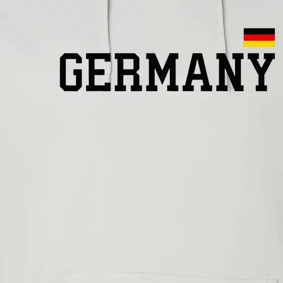 Germany Women Soccer Fan German Flag Performance Fleece Hoodie