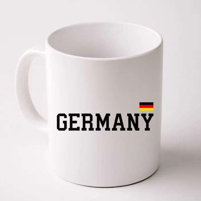 Germany Women Soccer Fan German Flag Front & Back Coffee Mug