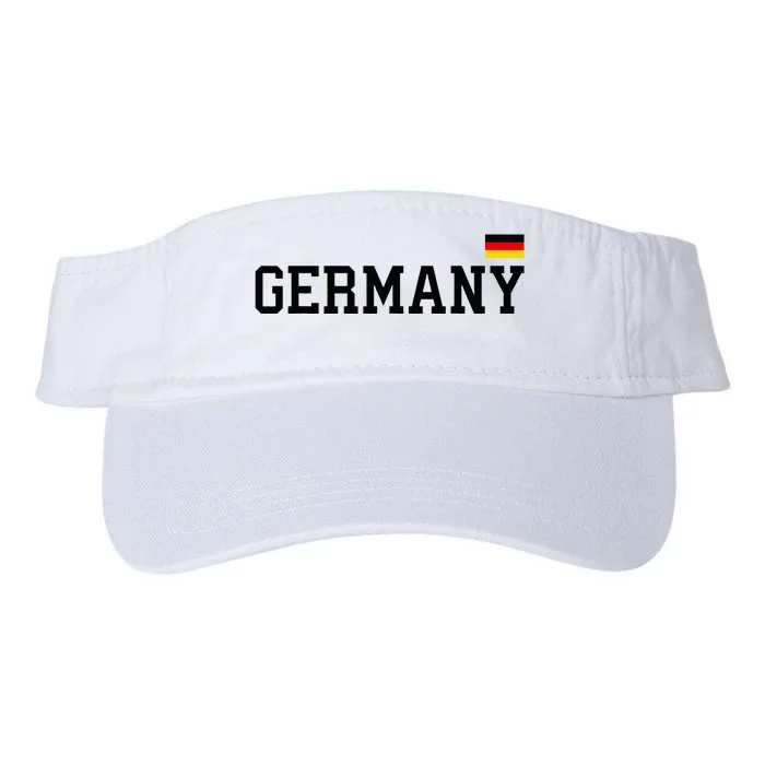 Germany Women Soccer Fan German Flag Valucap Bio-Washed Visor