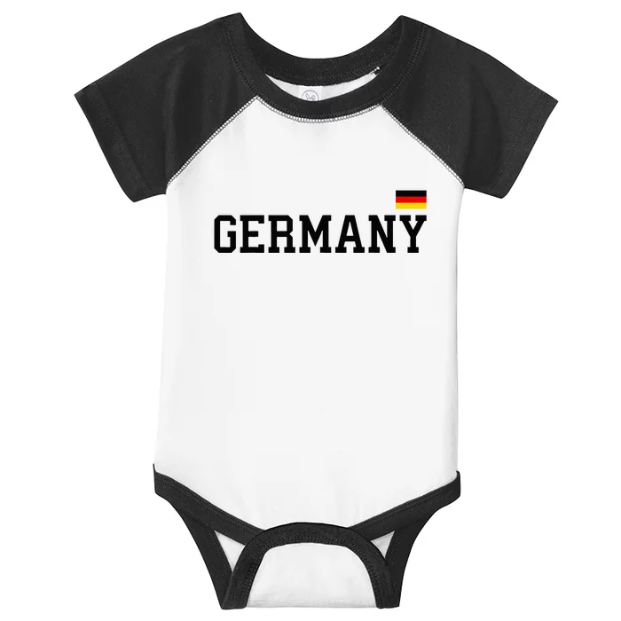 Germany Women Soccer Fan German Flag Infant Baby Jersey Bodysuit