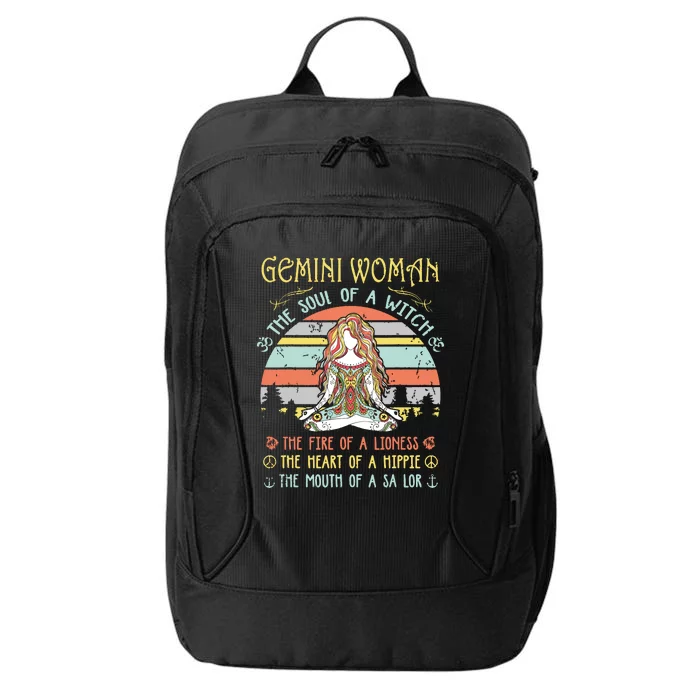 Gemini Woman The Soul Of A Witch Vintage Birthday City Backpack