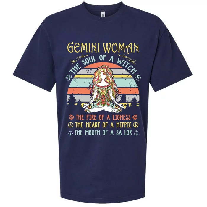 Gemini Woman The Soul Of A Witch Vintage Birthday Sueded Cloud Jersey T-Shirt