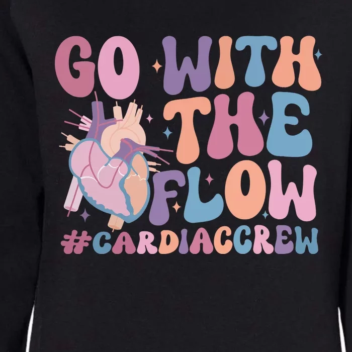 Go With The Flow Cardiac Crew Womens California Wash Sweatshirt