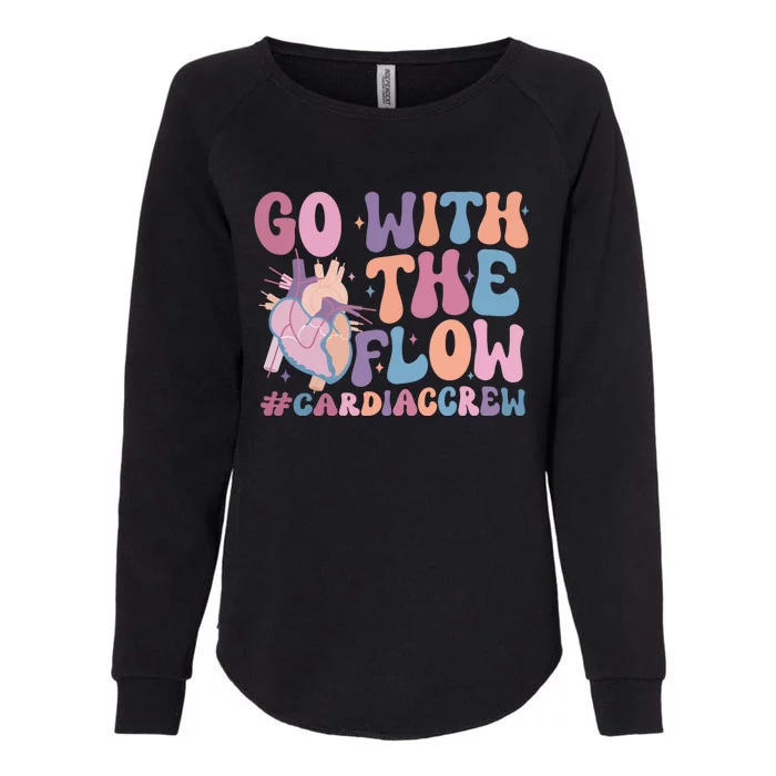 Go With The Flow Cardiac Crew Womens California Wash Sweatshirt