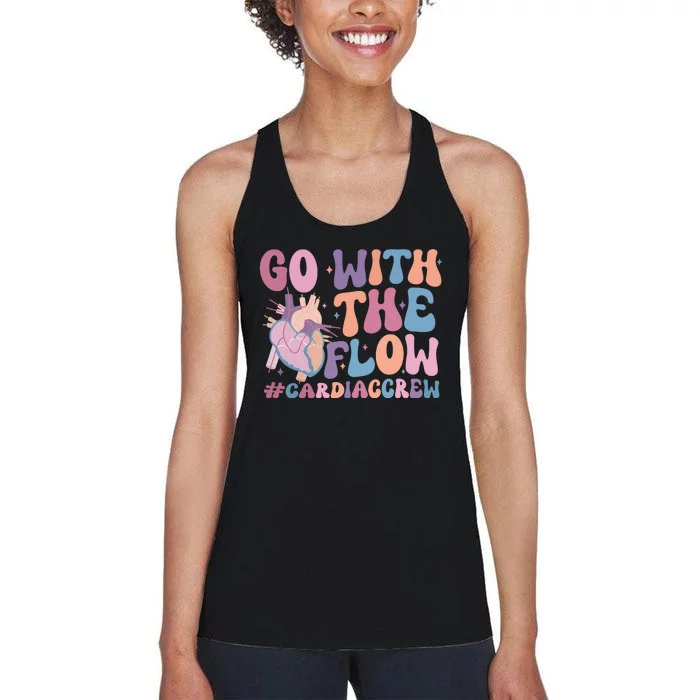 Go With The Flow Cardiac Crew Women's Racerback Tank