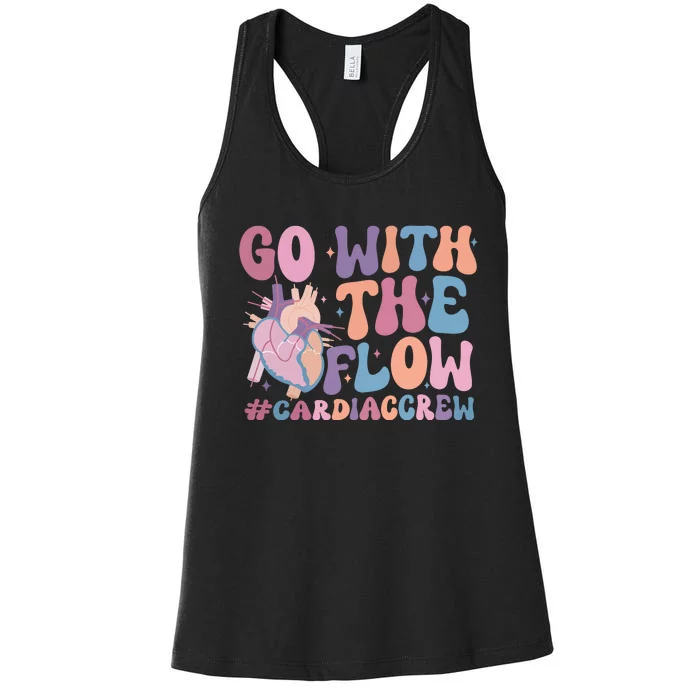 Go With The Flow Cardiac Crew Women's Racerback Tank