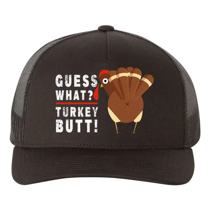 Guess What Turkey Pilgrim Thanksgiving Yupoong Adult 5-Panel Trucker Hat