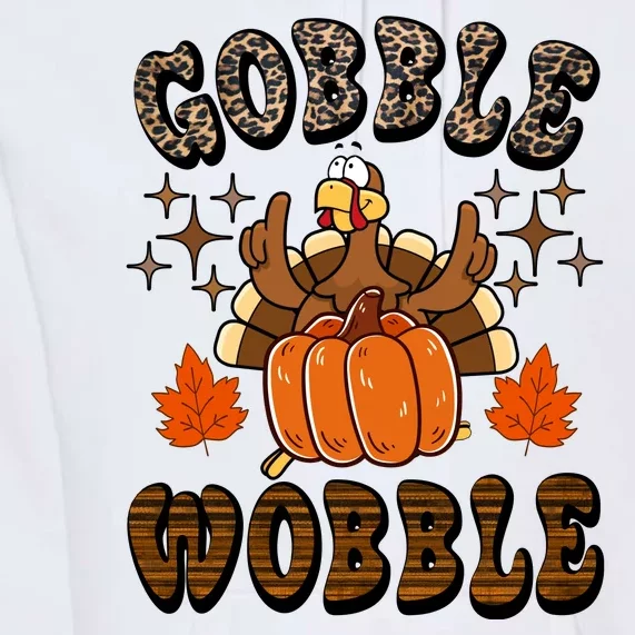 Gooble Wobble Turkey Thanksgiving Holiday Cheetah Premium Hoodie