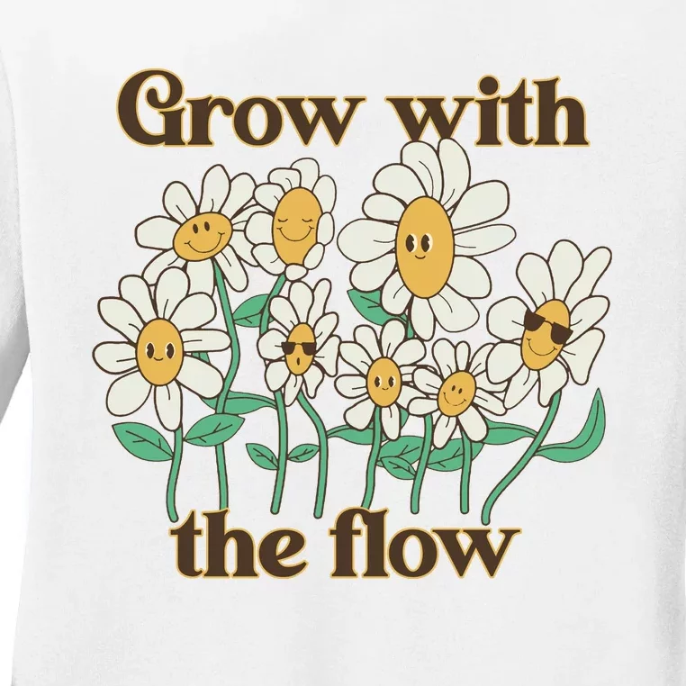 Grow With The Flow Flowers Ladies Long Sleeve Shirt