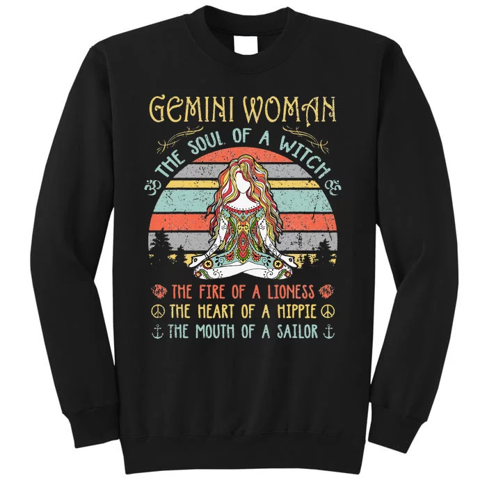 Gemini Woman The Soul Of A Witch Vintage Birthday Sweatshirt