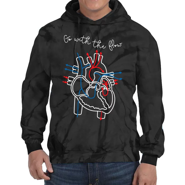 Go With The Flow Cvicu Nurse Tie Dye Hoodie