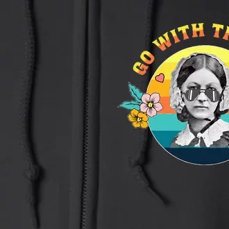 Go With The Flo Nurses Day Week Celebration Full Zip Hoodie