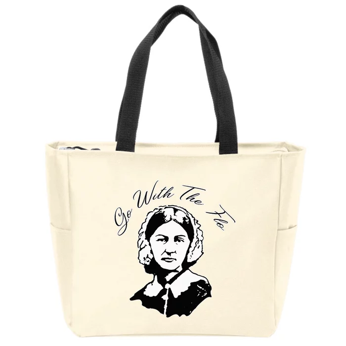 Go With The Flo Florence Nightingale Zip Tote Bag