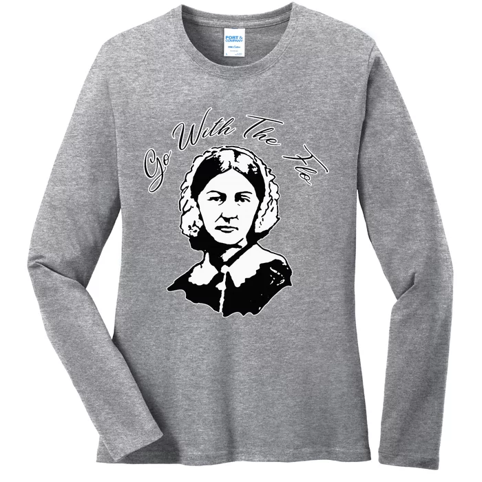 Go With The Flo Florence Nightingale Ladies Long Sleeve Shirt