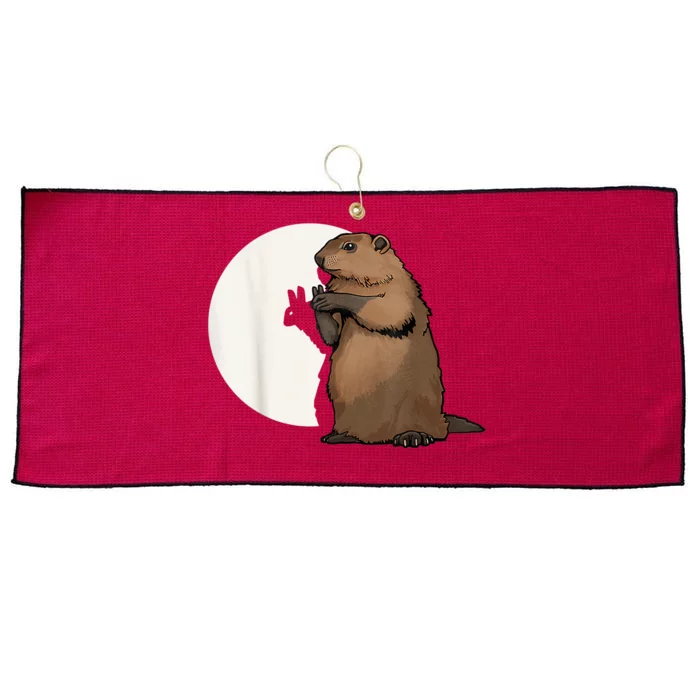 Groundhog Whisperer Tee Funny Team Shadow Crew Groundhog Day Large Microfiber Waffle Golf Towel