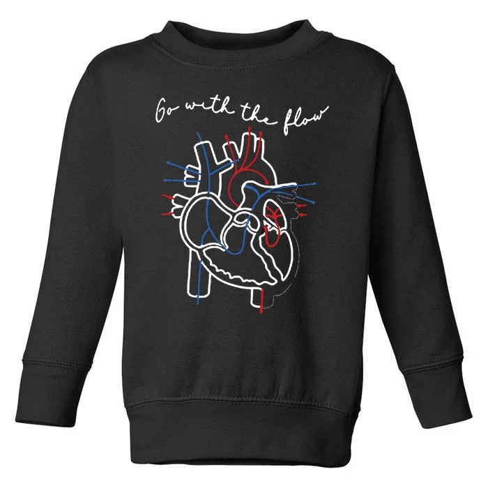 Go With The Flow Heart Toddler Sweatshirt