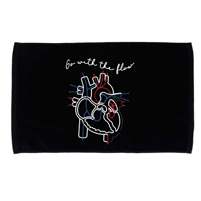 Go With The Flow Heart Microfiber Hand Towel