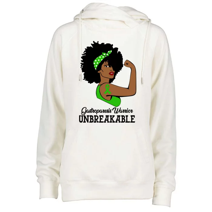 Gastroparesis Warrior Unbreakable Strong Arm Strength Gift Womens Funnel Neck Pullover Hood