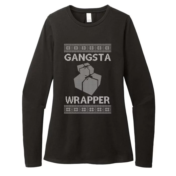 Gangsta Wrapper Ugly Christmas Sweater Womens CVC Long Sleeve Shirt