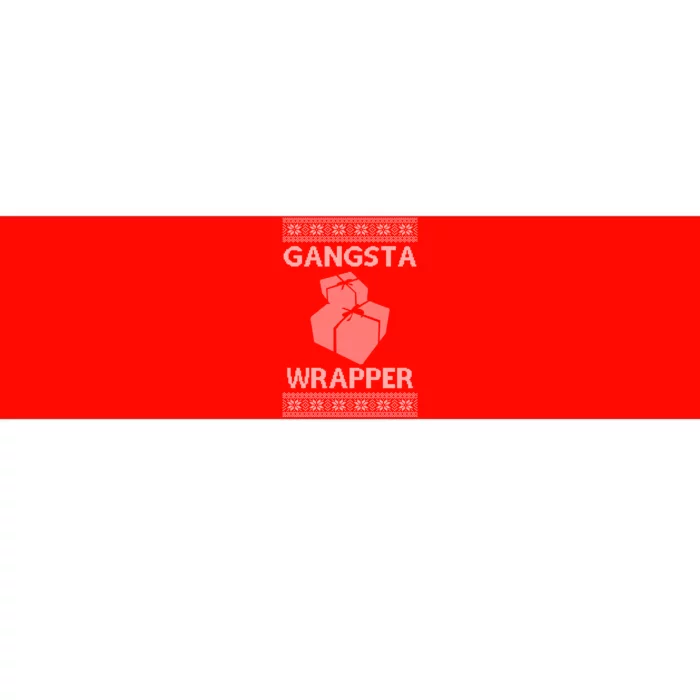 Gangsta Wrapper Ugly Christmas Sweater Bumper Sticker