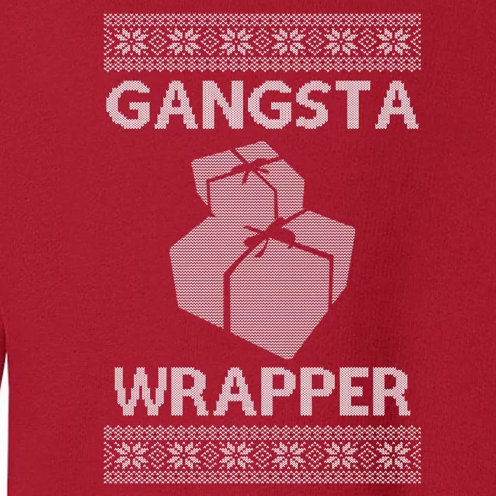 Gangsta Wrapper Ugly Christmas Sweater Toddler Sweatshirt