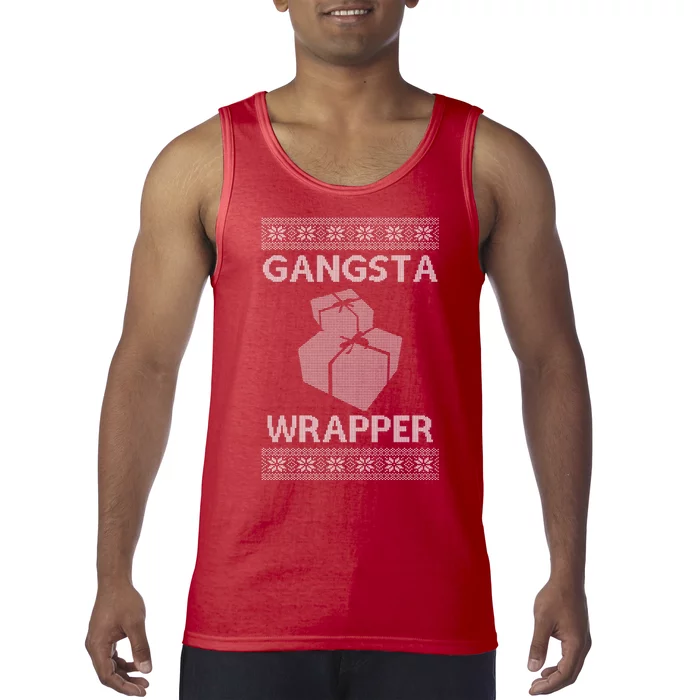 Gangsta Wrapper Ugly Christmas Sweater Tank Top