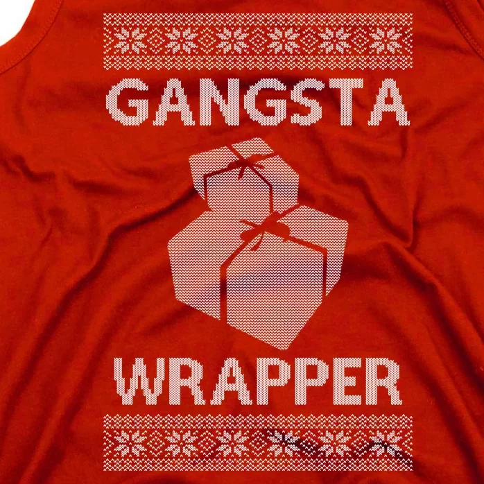 Gangsta Wrapper Ugly Christmas Sweater Tank Top