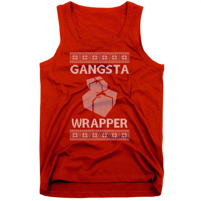 Gangsta Wrapper Ugly Christmas Sweater Tank Top