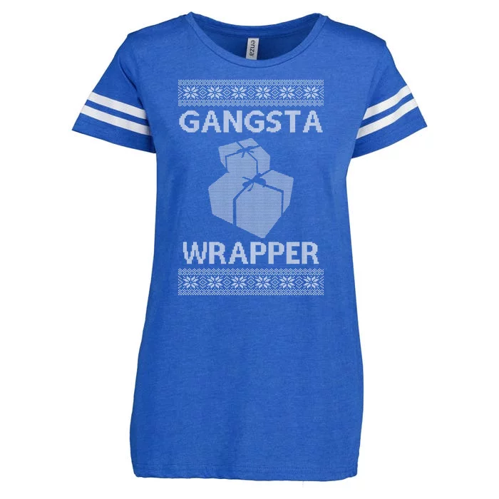 Gangsta Wrapper Ugly Christmas Sweater Enza Ladies Jersey Football T-Shirt