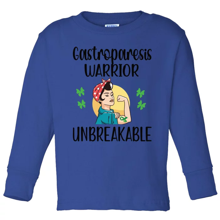 Gastroparesis Warrior Unbreakable Gastroparesis Great Gift Toddler Long Sleeve Shirt