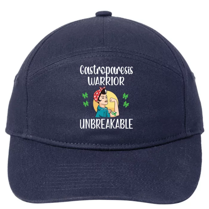 Gastroparesis Warrior Unbreakable Ribbon Gastroparesis Mom Gift 7-Panel Snapback Hat