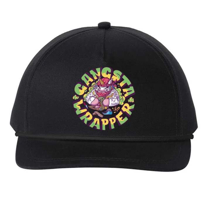 Gangsta Wrapper Unicorn Christmas Snapback Five-Panel Rope Hat