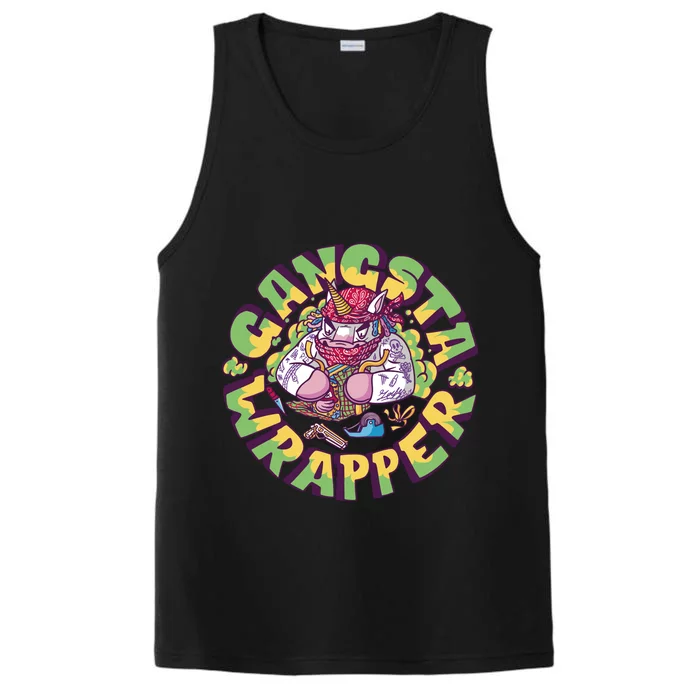 Gangsta Wrapper Unicorn Christmas Performance Tank