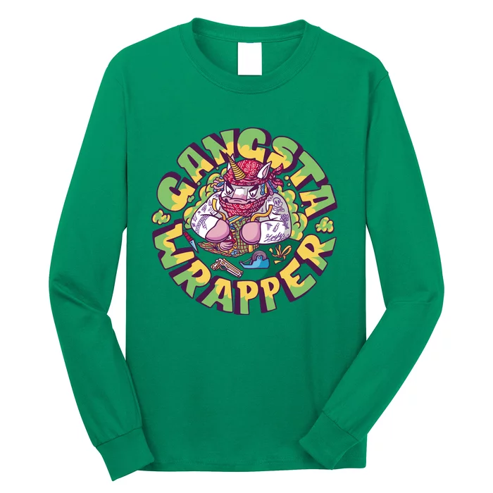 Gangsta Wrapper Unicorn Christmas Long Sleeve Shirt